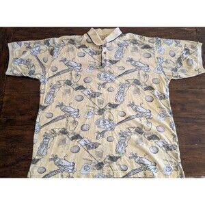 Vintage Boca Classics Golf Polo Shirt XL All Over Print Loud Grandpa Golfcore